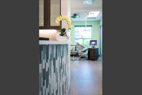 Modern treatment area with orthodontic chair